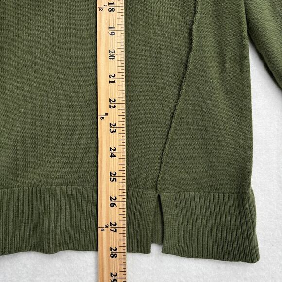 Loft Sweater Womens Size XS Olive Green Crew Neck Pullover Fine Knit Long Sleeve - Picture 9 of 10